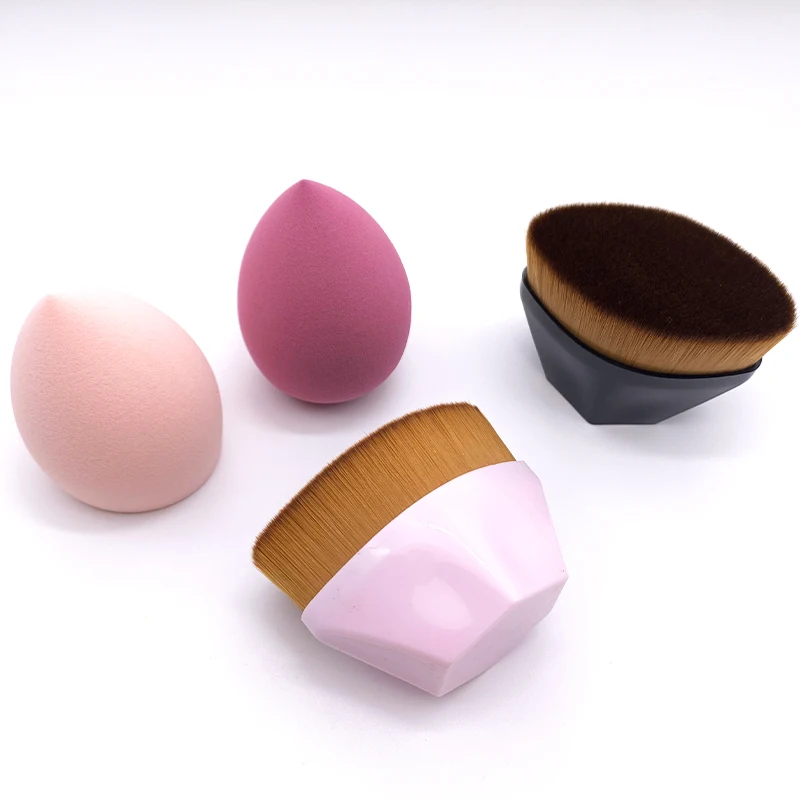 Kosmetische Puff Und Foundation Pinsel Set Gesicht Erröten Schönheit Pulver Weichen Basis Großhandel Make-Up-Tools