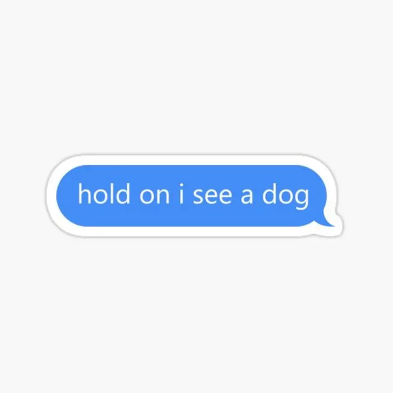 Наклейка «hold on I see a dog» для декора ноутбука, спальни, автомобиля, милый мультяшный модный чемодан для общественных мест