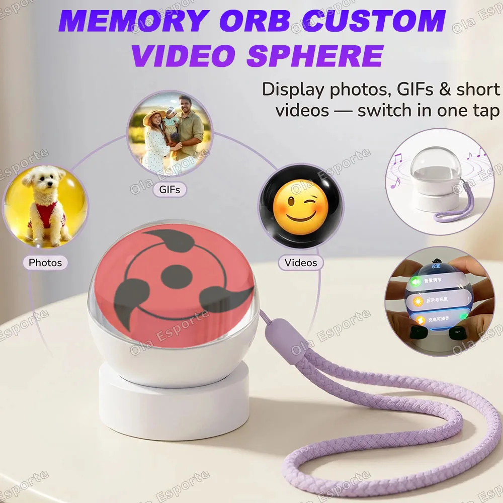 3D Crystal Ball Video Player Audio Video Display Electronic Ball Memory Ball Birthday Gift Souvenir For Family And Friends Ht30
