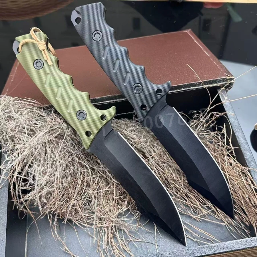 

Стальной нож с фиксированным лезвием, уличный тактический нож для кемпинга, EDC, охотничий нож, лесной инструмент для препятствий, практичный нож для резки