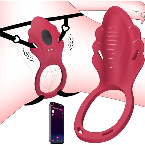 Vibrador de bragas portátil con aplicación inalámbrica para mujeres, estimulador del clítoris vibratorio, anillo para pene para hombres, juguete sexual femenino, juegos sexuales para parejas