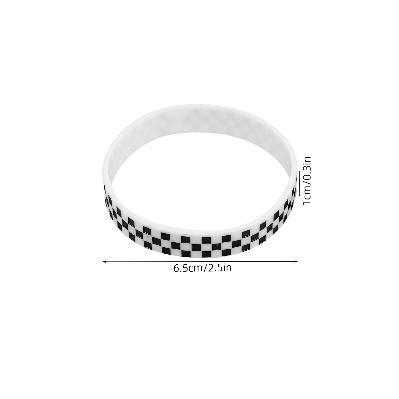 12Pcs Checkered Wristbands Silicone Race Theme Party Supplies Sports Event Wristbands Concert Carnival Festival Bracelet Entry