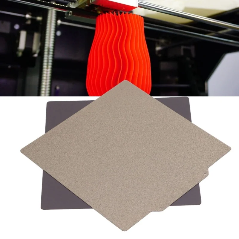 Flexible Steel Plate Double Sided PEI Powder Magnetic 3D Printer Build Plate Platform 220x220mm