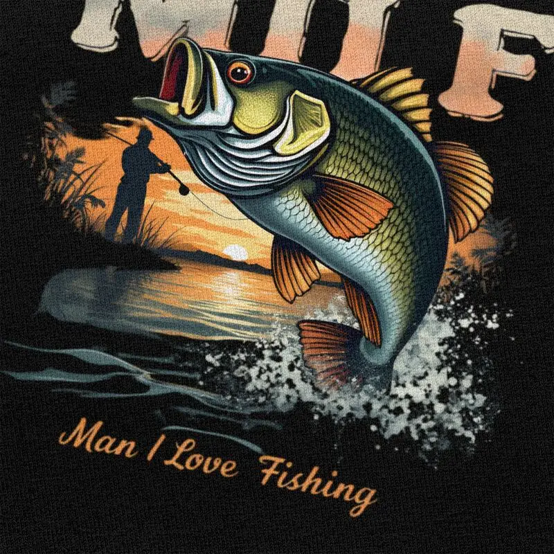Camiseta de algodón de manga corta para hombre MILF Man I Love Fishing Fish, camisetas divertidas de ocio con citas de pescador, ropa holgada