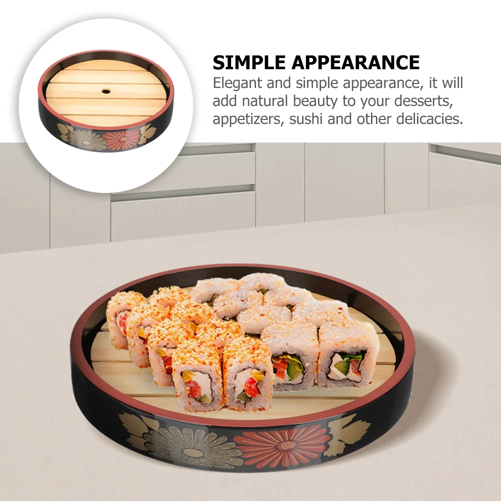 

1Set Reusable Salmon Sushi Plate Sashimi Tray with Draining Board Japanese Style Serving Tray for Appetizers Sushi Plate