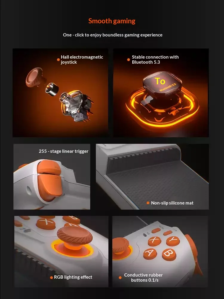 YUYOU Yuanqi T1 Gamepads Wireless Hall electromagnetic rocker Bluetooth 5.3 stable connection Game Handles linear trigger