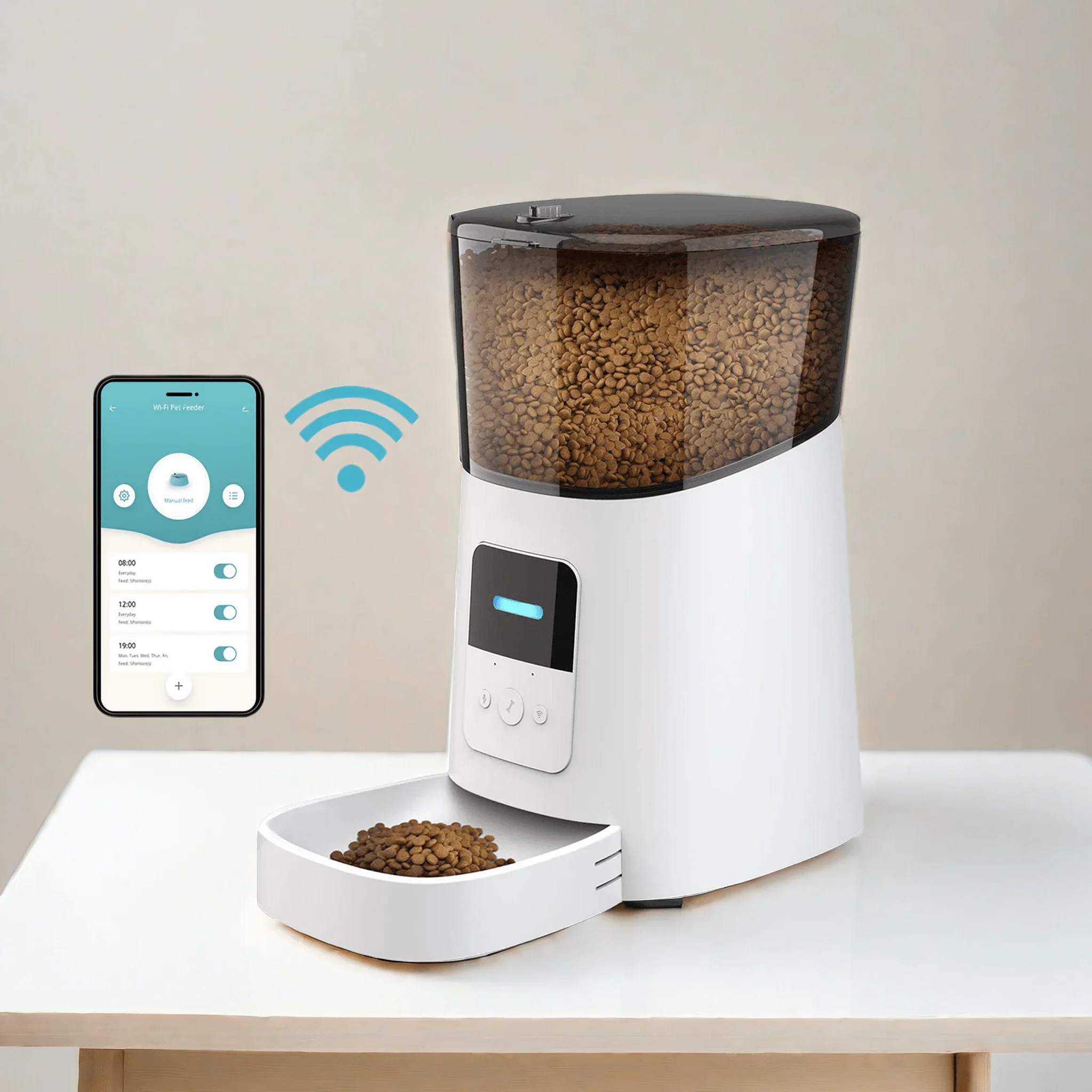 KUMA TUYA Smart Automatic Pet Feeder For Cats And Dogs Wifi Pet Feeder With