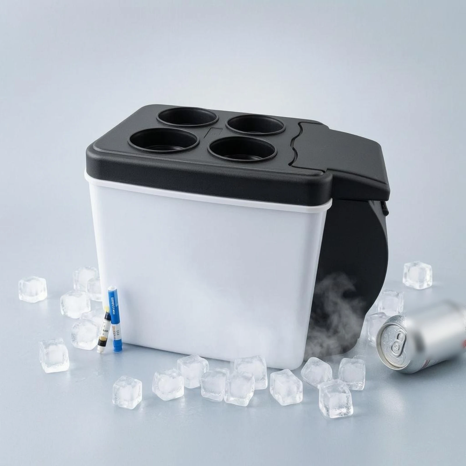 Thermoelectric Car Fridge Cool and Warm Portable Electric Cooler 12 Volt Cooler Cup Holders Portable Refrigerator Compact image 4
