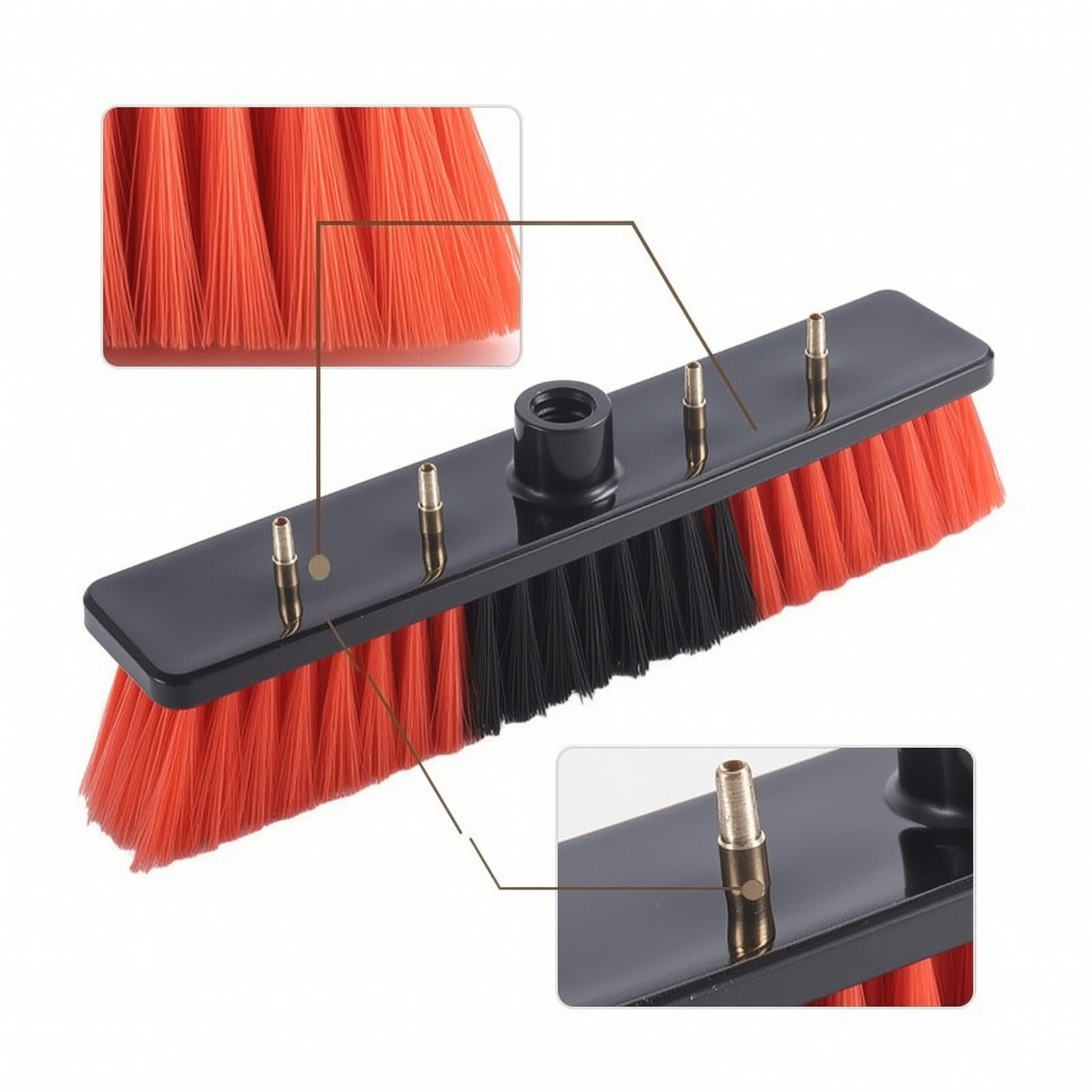 Solar Panel Cleaning Brush Head Flat Rectangular Brush Head Dense Replacement for Window Washing