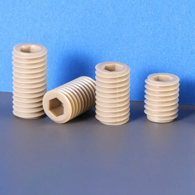 M3 M4 M5 M6 M8 M10 PEEK Plastic Hex Socket Set Screw High Strength High Temperature Resistant Insulated
