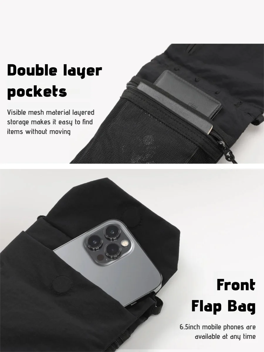 OCEGEAR حقيبة كروس صغيرة للرجال حقيبة هاتف عادية السفر حقيبة كتف صغيرة الذكور حقيبة رافعة خفيفة الصدر حزمة حقيبة ساع #6