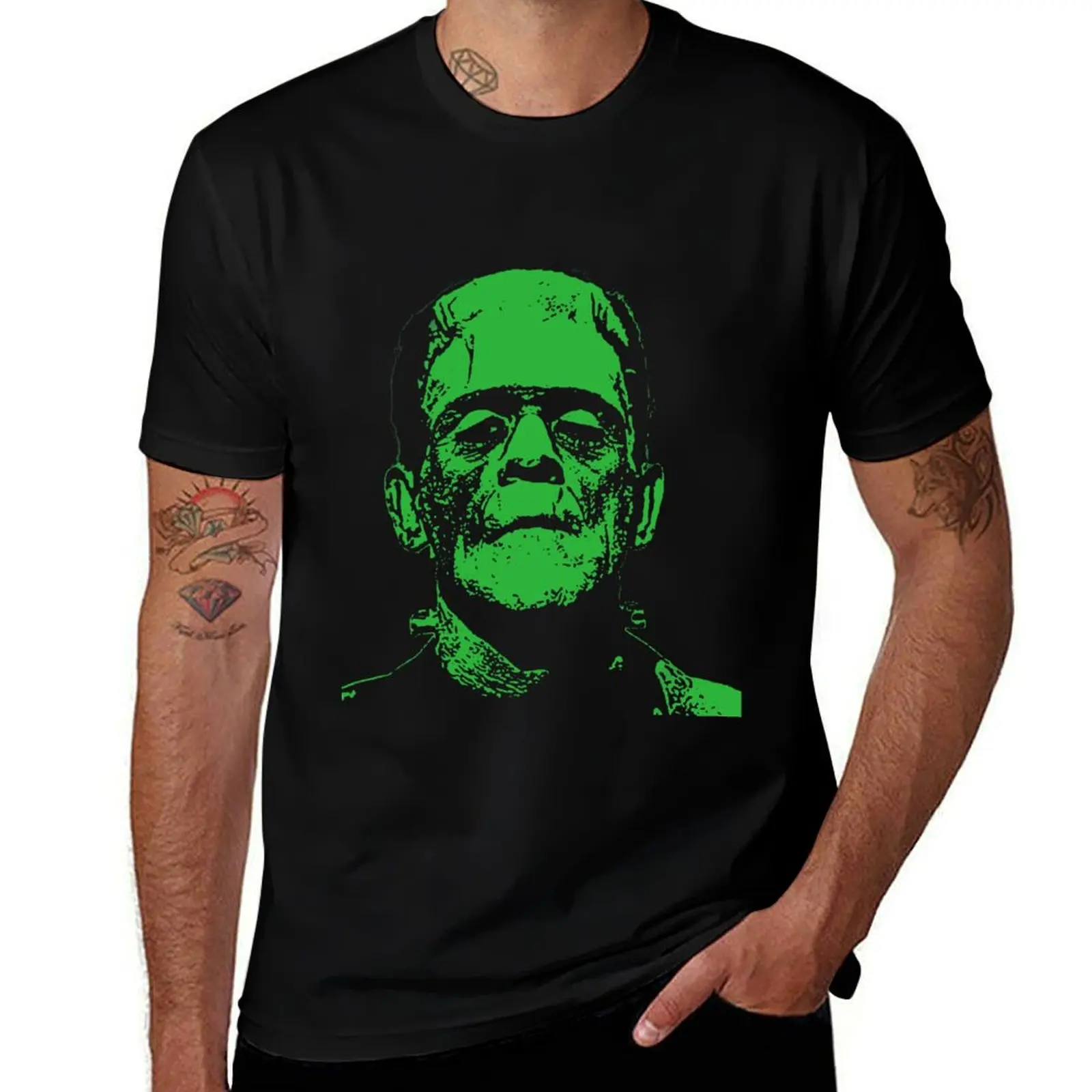 Frankenstein T-Shirt Basic Simple Casual Short Sleeve Tee T-Shirt