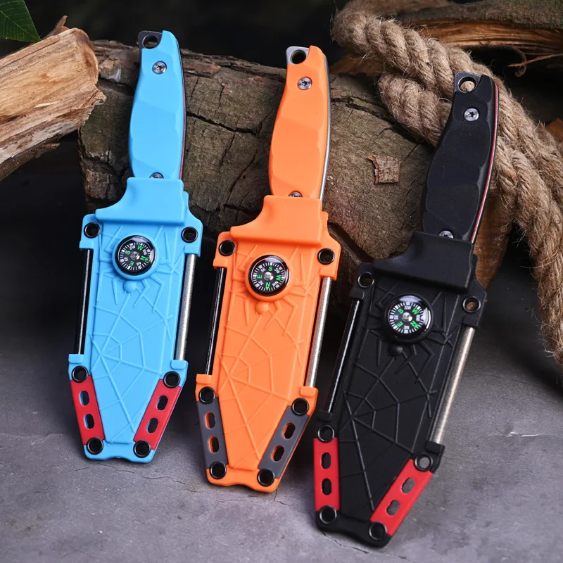 Outdoor Camping Fishing Straight knife Wilderness exploration Self Defense High hardness Wear resistant Tactical Pocket Knives