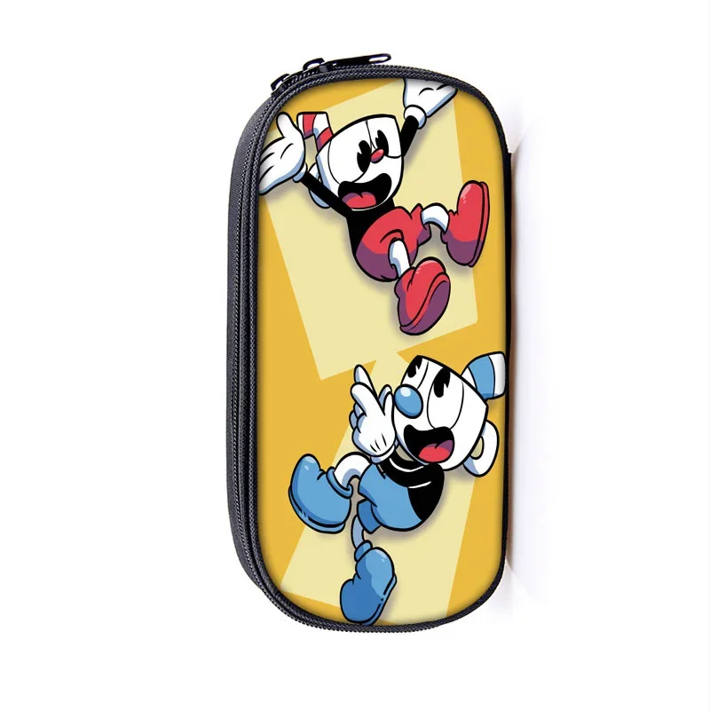 Cartoon Cuphead Pencil Case School Stationery Pouch bag Boys Girl Mughead Pen Bag Student Pen Case Children School Box Kids Gift