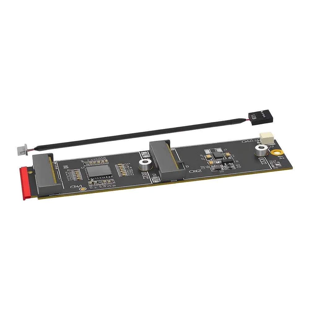 Key-M Based Adapter Card Supporting For NVMe SSD and Key-E Module with Plug-and-Play Functionality and No Drivers