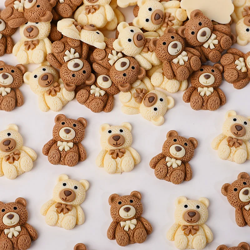 

10-50Pcs Cartoon Bear Resin Cabochon Flatbacks Fit Phone Decor Scrapbooking Craft Hair Bows Accessories Birthday Party DIY Gift