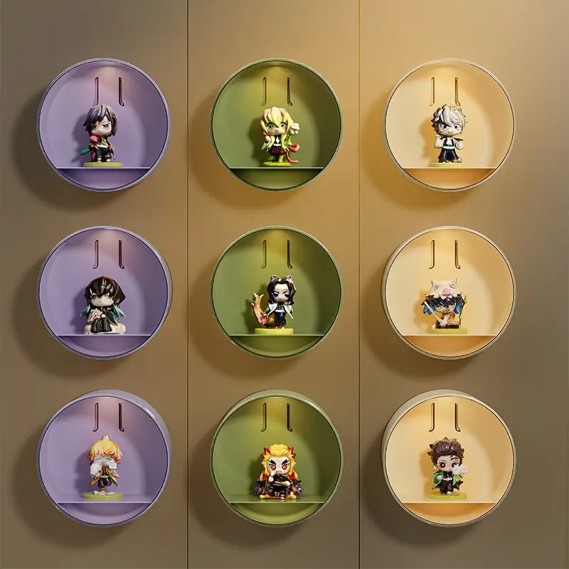 An der Wand montierte Acryl-Vitrine ohne Bohren für Sammlerstücke, transparenter, staubdichter Organizer für Blindbox-Spielzeug und Figuren