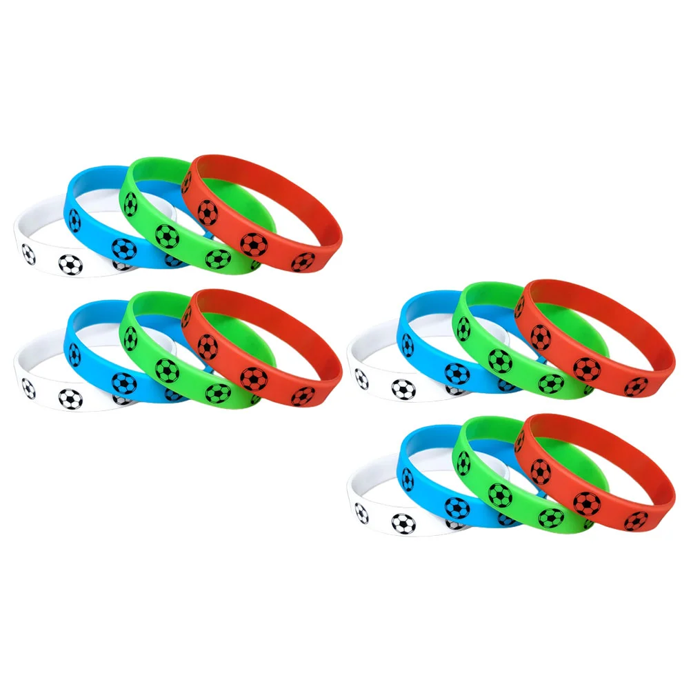 16 Pcs Football Bracelet Wear-resistant Soccer for Girls Fans Sport Accessories Wristband Delicate Sports Supply Compact Themed