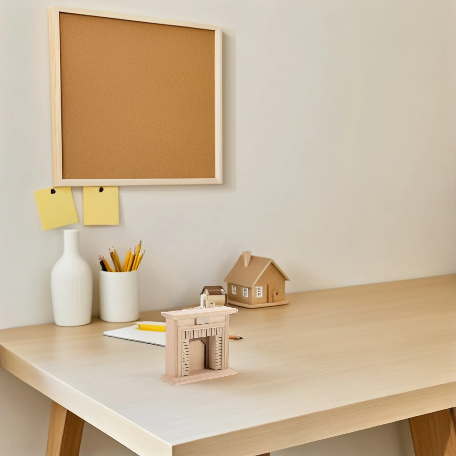 

2 шт. деревянный миниатюрный камин незавершенный DIY ремесло для украшения кукольного домика сказочный сад микро пейзажные аксессуары