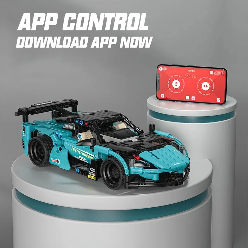 440PCS RC Car Sports Car Building Blocks TECHNICAL STEM Collection Vehicle Model Supercar Bricks Desktop Decoration Kids Toys