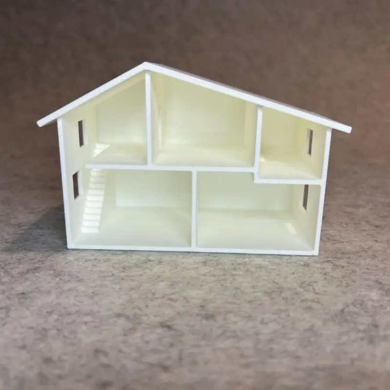 Hot Sale Unfinished White Miniature Dollhouse Model Multiple Rooms Smooth Surface For DIY Craft Kids Play