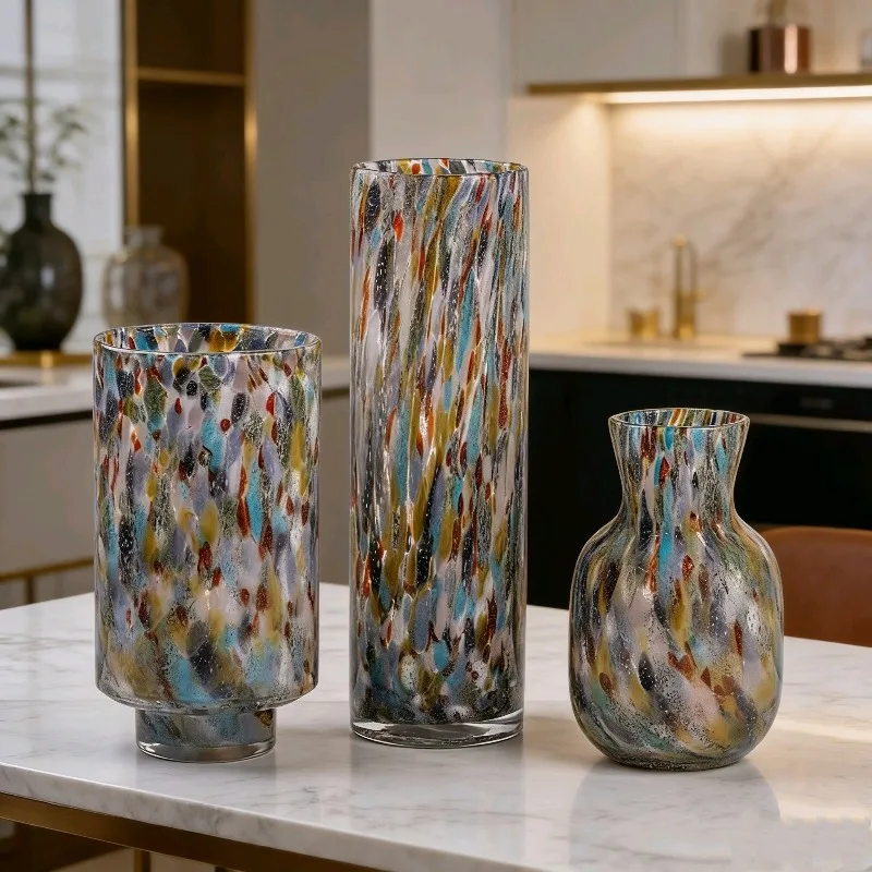 Glass Vase Ornament Living Room Flower Arrangement Sophisticated Modern Minimalist تحف كبيره للمنزل В Скандинавском Стиле