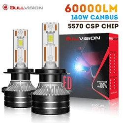 K5C H7 LED 60000LM Headlights Canbus H1 H4 H11 9012 HIR2 H8 H9 H13 9007 9005 9006 HB3 HB4 H27 881 High Power 6000K 5570 CSP Chip