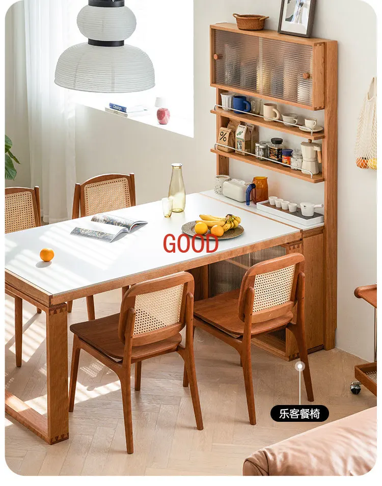 

Sideboard Cabinet Dining Table Integrated Ultra-Thin Living Room Solid Wood Thin Cabinet Storage Buffet Wall Small Apartment
