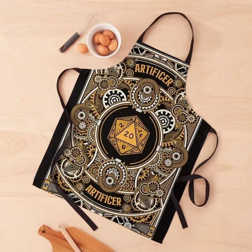 ARTIFICER Gear Dice with Steampunk vibes for Armorer, Battle Smith or Artillerist Apron Things For Kitchen waiter Apron