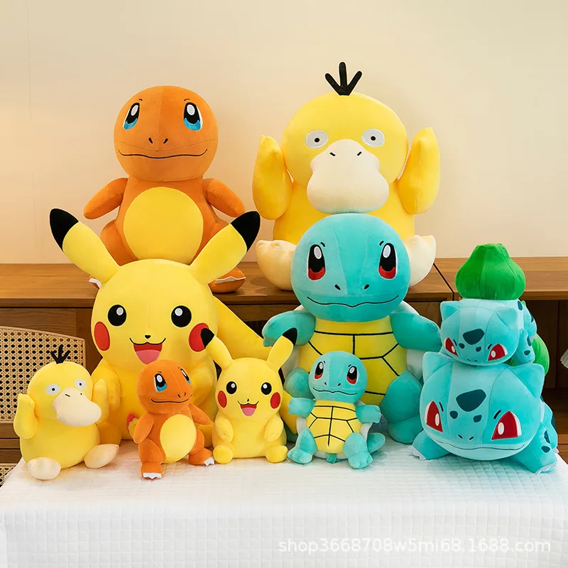 

Pok É Mon Pikachu Plush Toy Johnny Turtle Little Fire Dragon Cute Doll Bulbasaur Plush Children's Christmas Gift