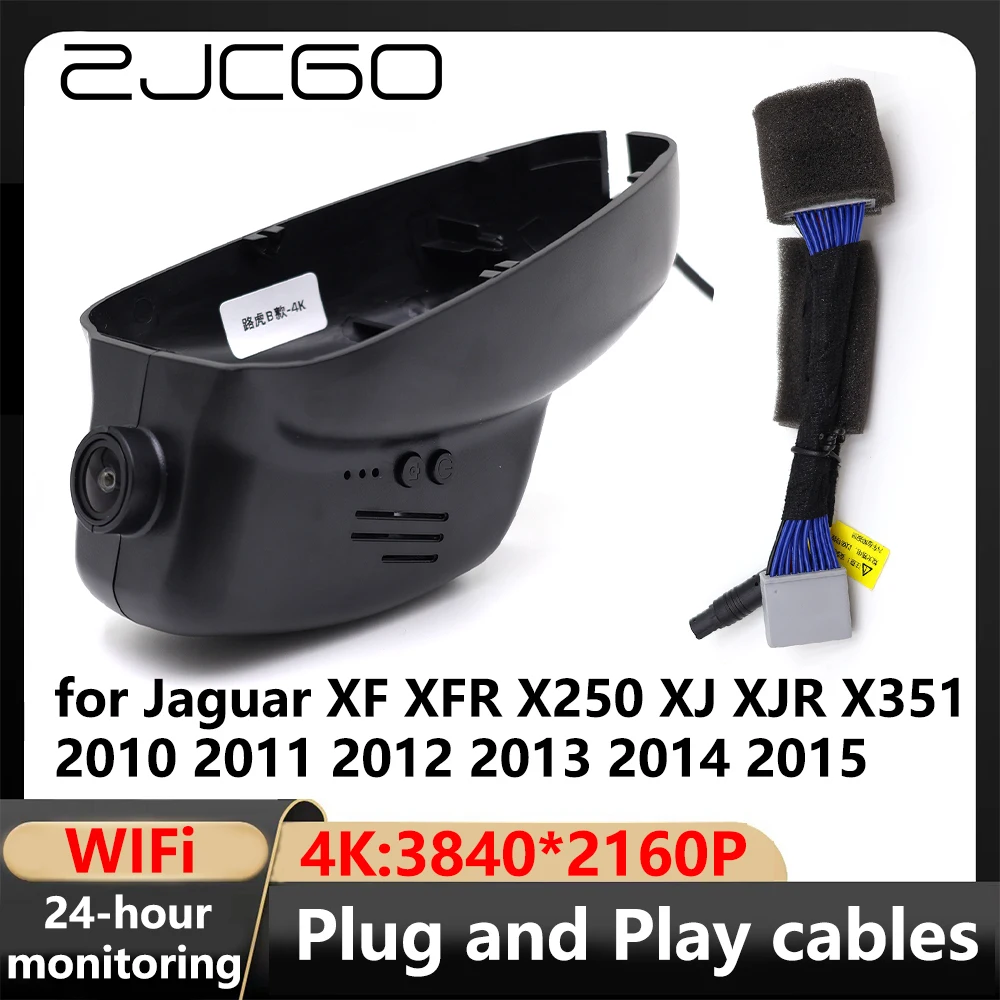 

ZJCGO 4K Wifi 3840*2160 Car DVR Dash Cam Camera Video Recorder for Jaguar XF XFR X250 XJ XJR X351 2010 2011 2012 2013 2014 2015