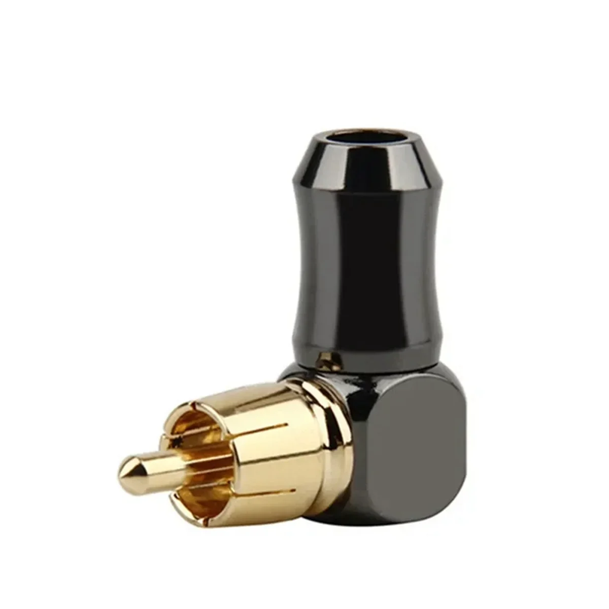 10Pcs RCA Connector Audio Plug Male 90 Degree Right Angle Elbow Speaker Terminal Conector for Soldering Video Cable