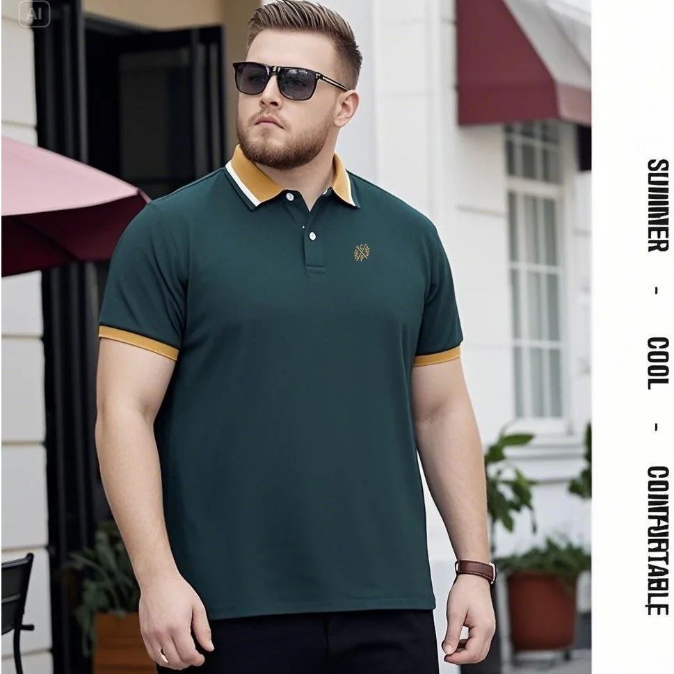 

Men's Business Casual Short Sleeved Solid Color POLO Shirt Fashion Breathable Comfortable Summer Versatile Tops Male Polo Shirts