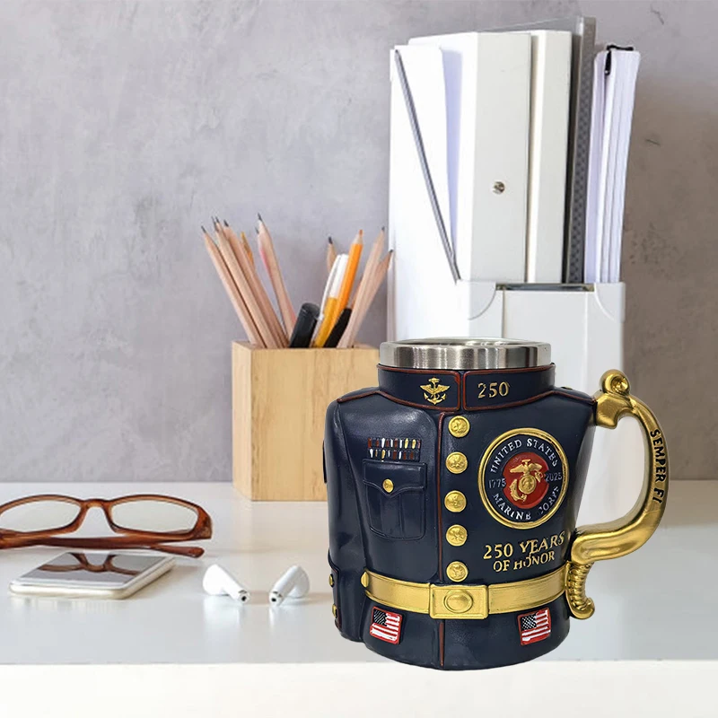 250th Anniversary Military Commemorative 3D Cup Creative And Interesting Mug New Commemorative Cup Drinking Cup Christmas Cups