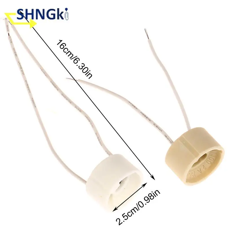 10Pcs GU10 Ceramic Light Socket Holder Lamp Base Connector With Cable For GU10 LED Halogen Lamps Light Lighting Accessories