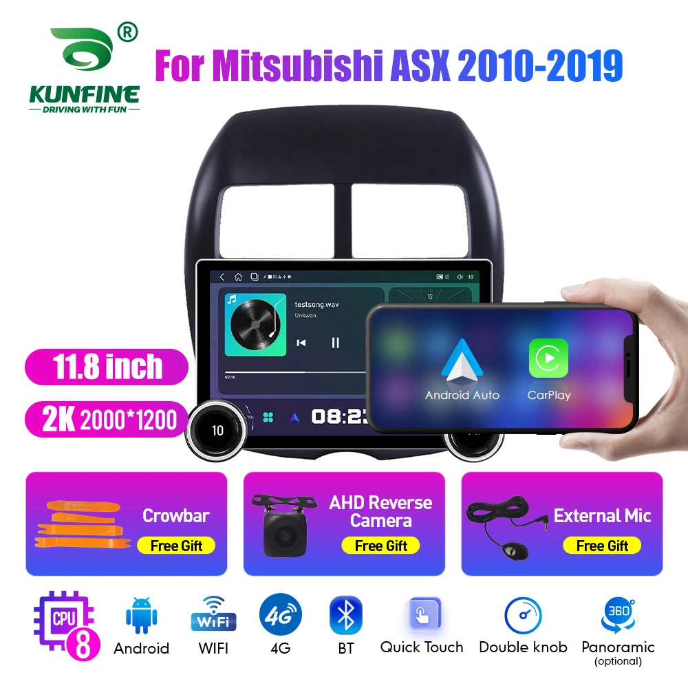 

11.8 Inch 2K Double Knobs 2 Din Car Radio For Honda Asx 2010-2019 Car Radio DVD Multimedia Video Player Android Auto Carplay