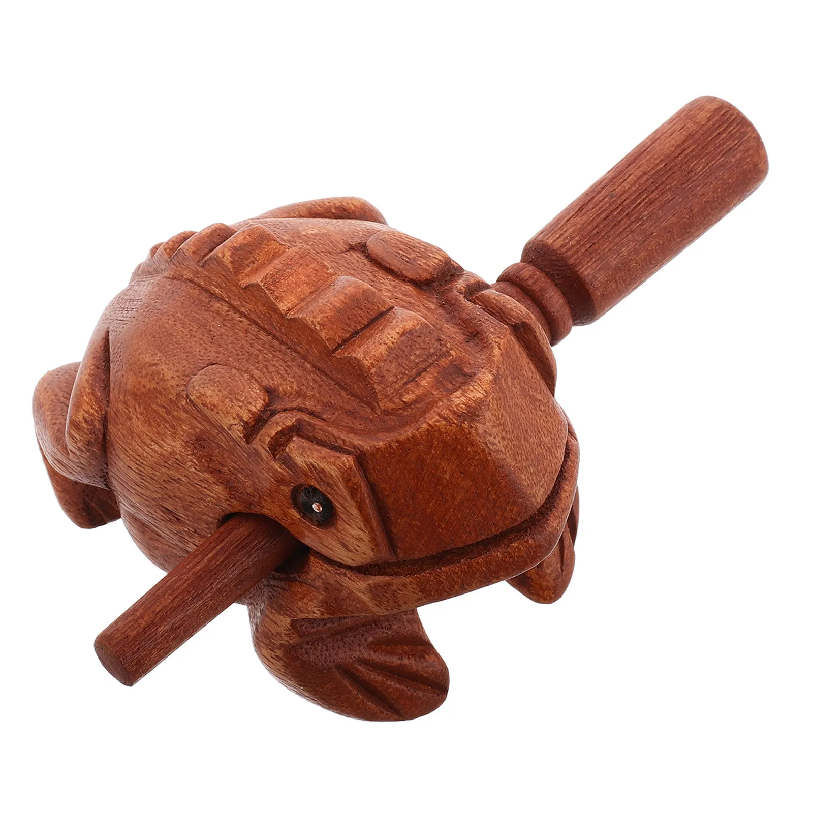 

Authentic Thai Wooden Frog Rasp Instrument Handmade Croaking Sound Maker Educational Musical Decor for Kids Learning Nature