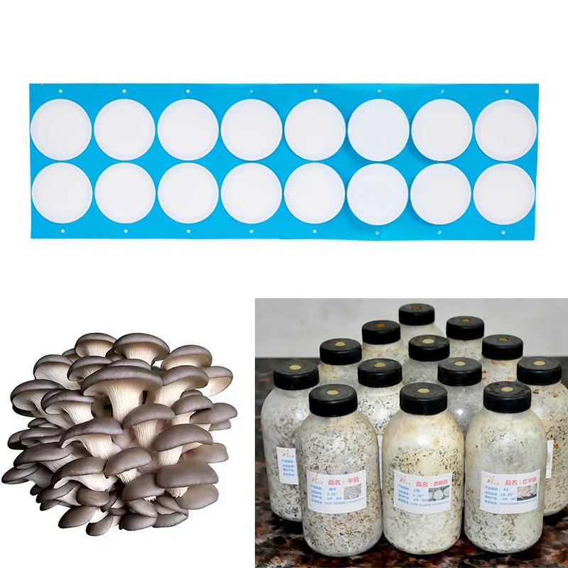 12/16pcs Synthetic Filter Paper Stickers 76.2mm 59mm 0.22 μm Filter Disc Mushroom Applied Under for Mushroom Cultivation