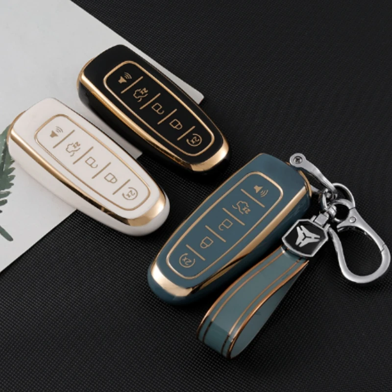 3 Colors Remote Car Key Case Cover Fob For Ford Explorer Edge Escape Flex Taurus 2011 2012 2013 2014 2015 5 Buttons Smart Key view 4