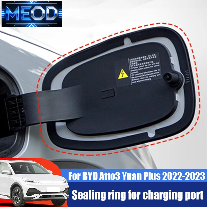New For BYD Atto3 2022 2023 Charging port sealing ring waterproof and dustproof rubber strip protection ring charging cover film