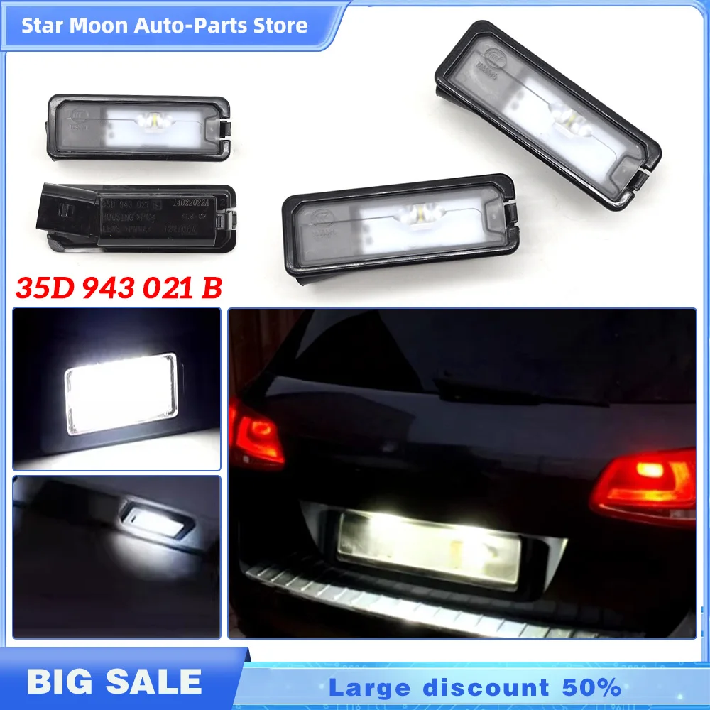 Rear license plate light 35D 943 021 B  35D943021B For VW Golf MK7 T-ROC Passat B8 Car number plate bulb