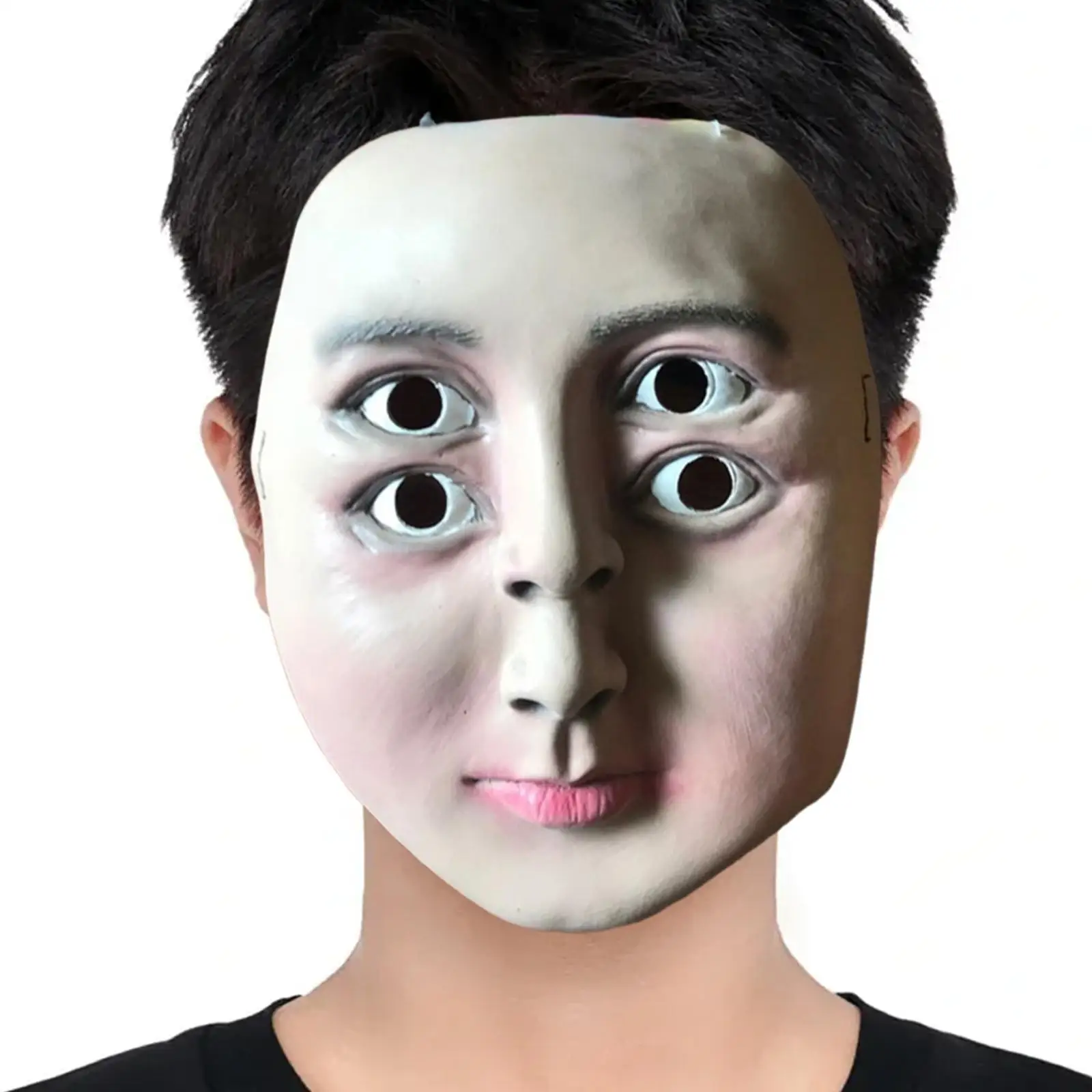 Maschera di Halloween Copertura per il viso Maschera spaventosa per quattro occhi Maschera in lattice per occhi multipli per fantasia