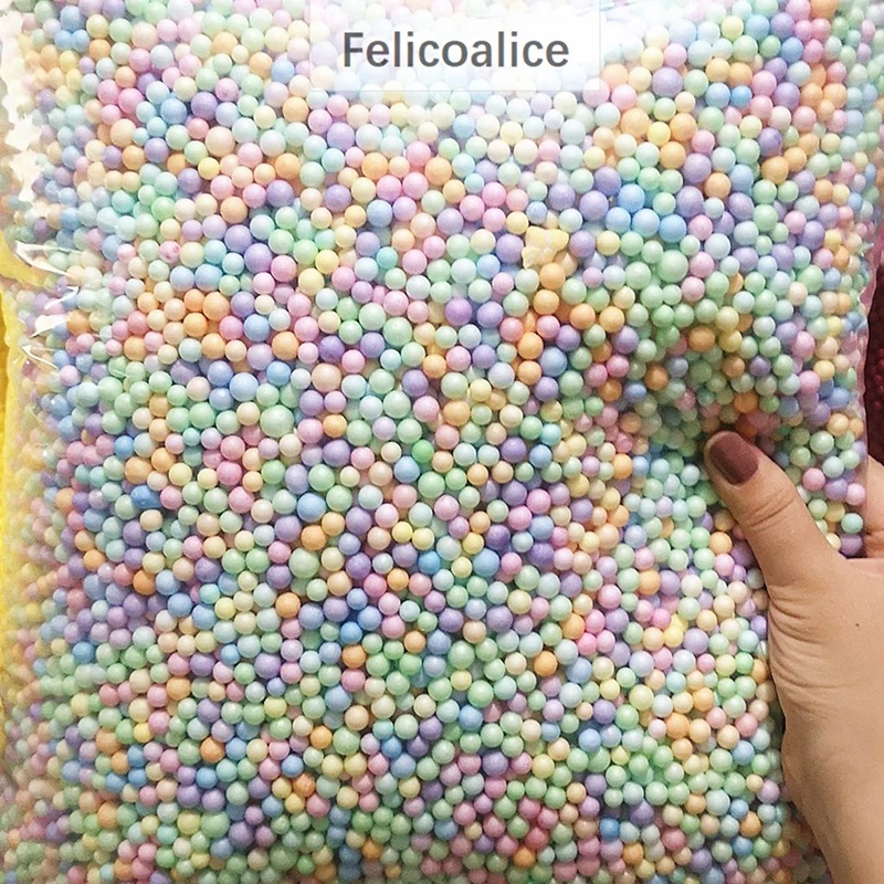 250 g/Beutel, 6–8 mm, runde Schaumstoffperlen für Schleim-Sofa-Füller und Flaschen-/Heimhandwerk, Geschenk, Dekoration, Füllung – Detail 8