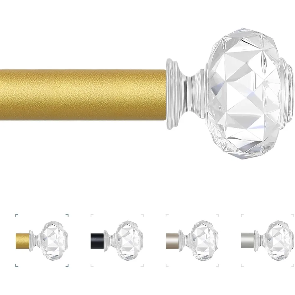 قضبان ستائر قابلة للتعديل شديدة التحمل باللون الذهبي النحاسي لنوافذ مقاس 36-88 بوصة، مناسبة لغرف النوم وغرف المعيشة #1