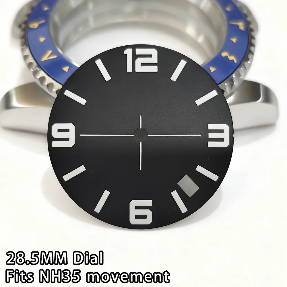 

28.5mm Dial NH35/NH36 Movement Dial Luminous Dial With Single/Double Calendar Watch NH35 Watch Accessories NH35 Watch Dial
