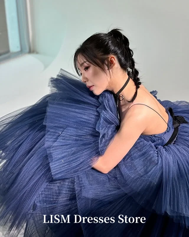 LISM Sweetheart Tiered Wedding Party Dresses Korea Photo Shoot Prom Gowns Corset Back Evening Dresses Customized 결혼식 드레스