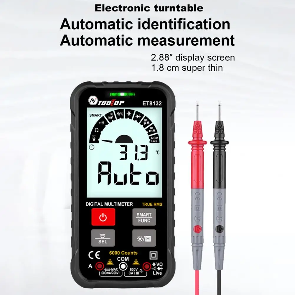 

Plastic Multimeter Practical Professional Handheld Anti Corrosion Multimeter for Industry Portable Multimeter Multimeter