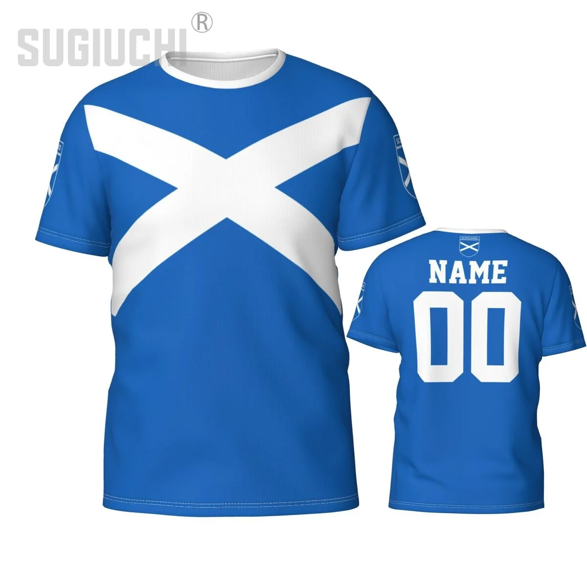 Пользовательское имя, номер команды, флаг Шотландии, эмблема, 3D футболки для мужчин и женщин, футболки, футболка команды, футбольные болельщики, подарочная футболка