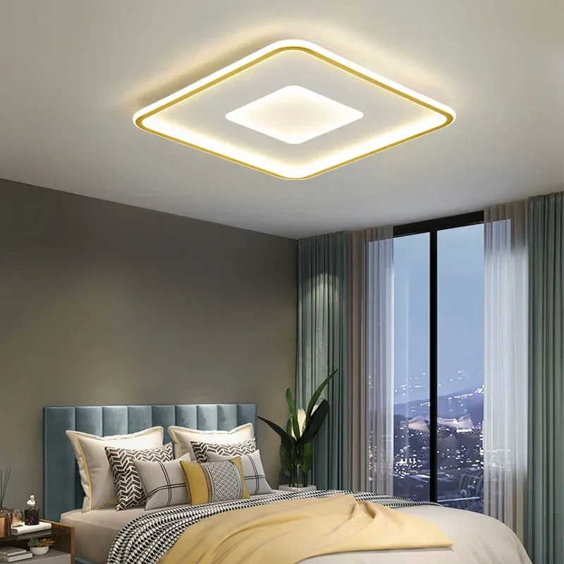 Lampu langit-langit LED Modern untuk kamar tidur ruang tamu makan lorong belajar balkon lampu gantung langit-langit dalam ruangan dekorasi rumah lampu kilau perlengkapan