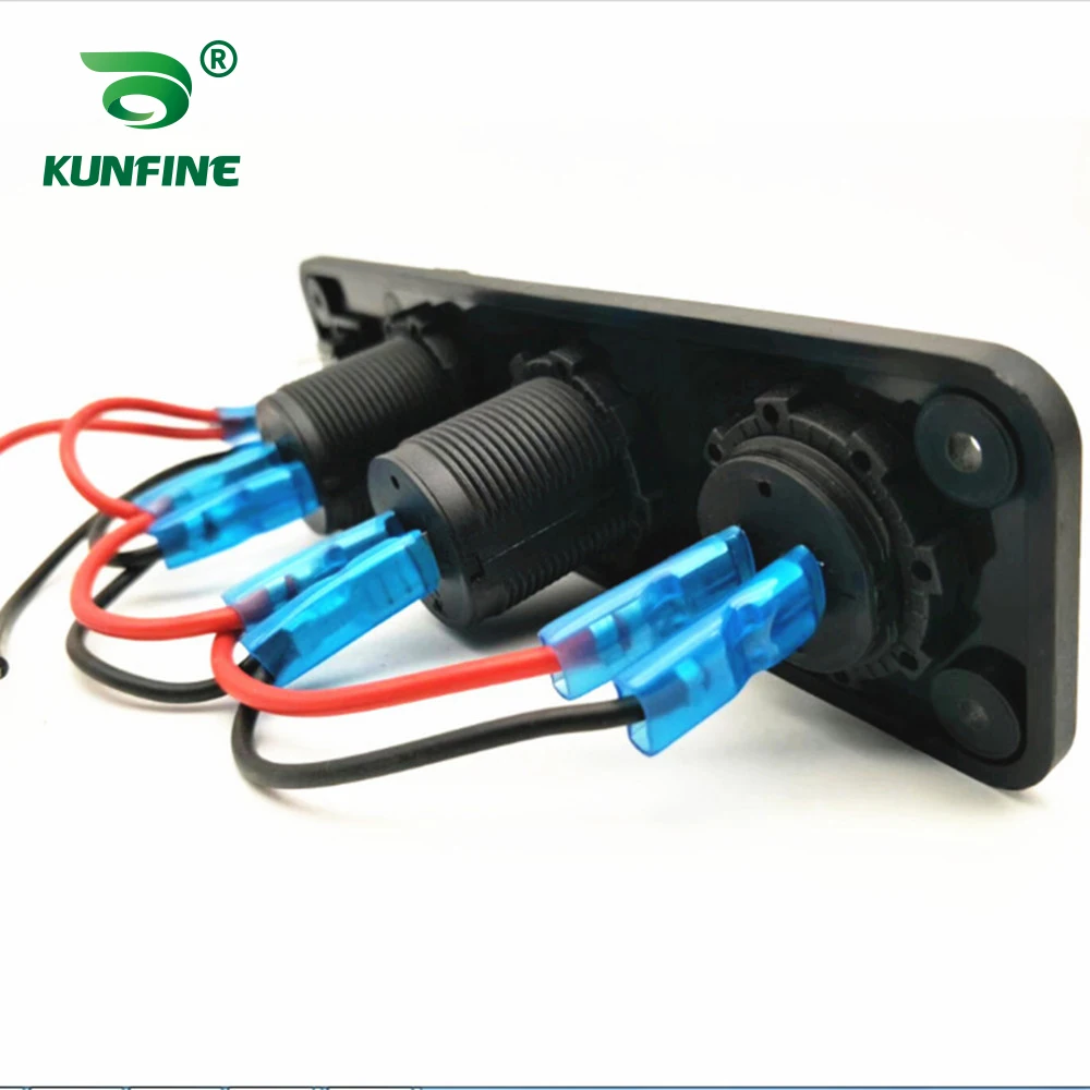 

Multifunctional combination socket Car Charger 3.1A Dual USB With Voltmeter Cigarette Lighter Switch